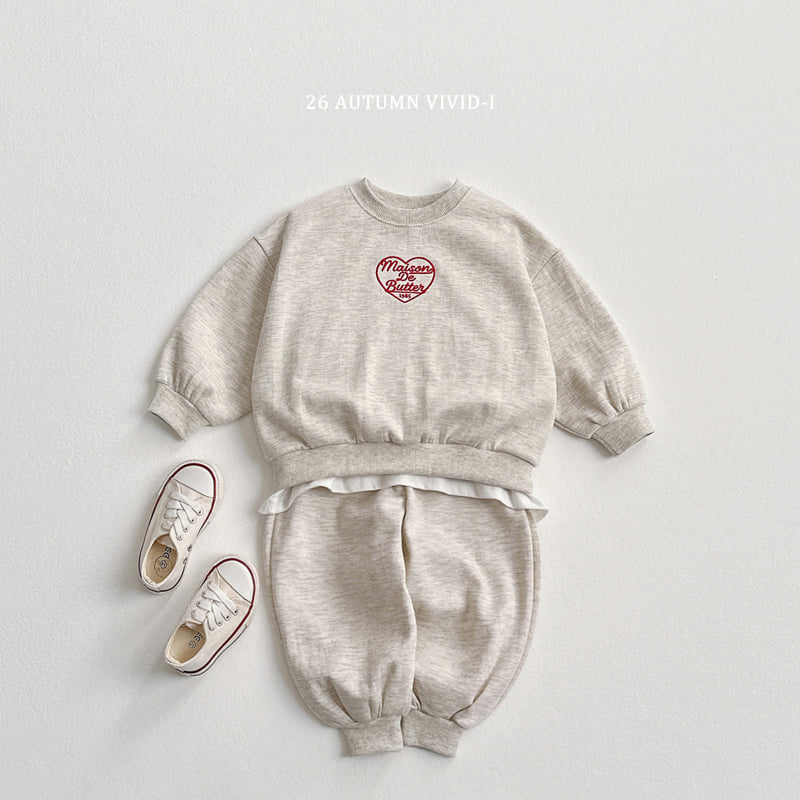 Vivid I - Korean Children Fashion - #stylishchildhood - Heart Embroidery Set - 4