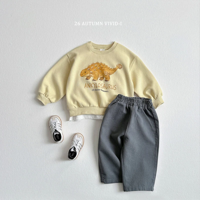 Vivid I - Korean Children Fashion - #childofig - Painting Dino Sweatshirt - 8