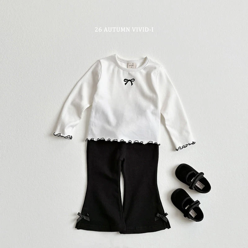 Vivid I - Korean Children Fashion - #childrensboutique - Ribbon Span Lalla Tee - 11
