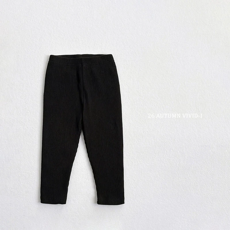 Vivid I - Korean Children Fashion - #childrensboutique - Ribbed Leggings - 6