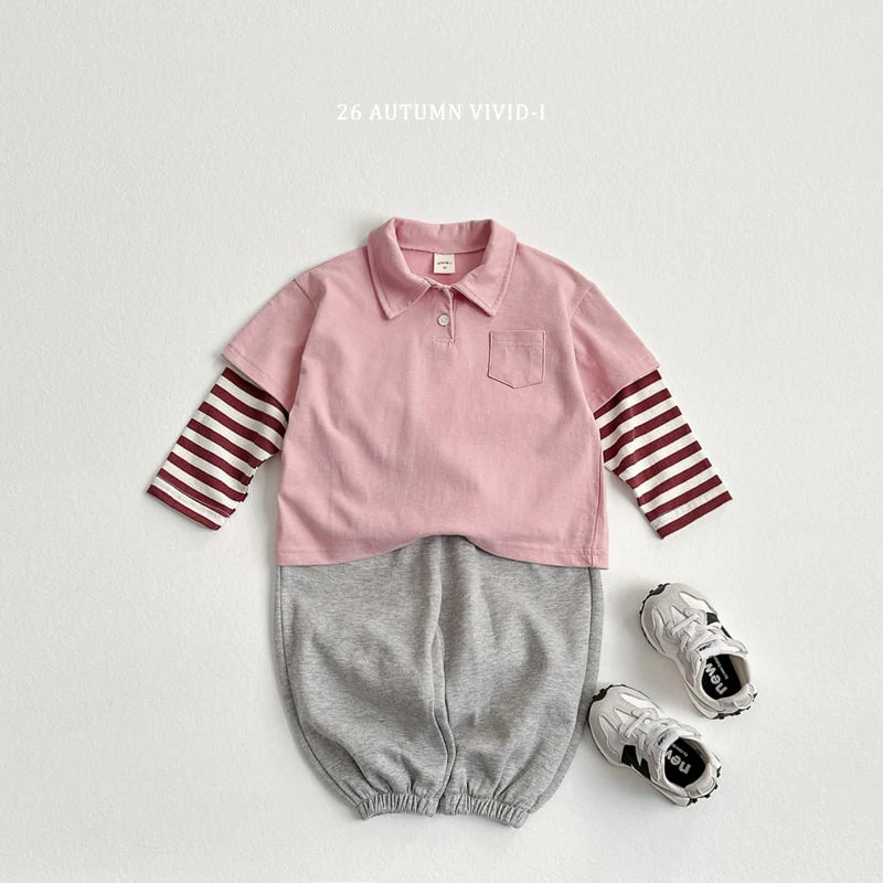 Vivid I - Korean Children Fashion - #childrensboutique - Color Layered Tee - 10