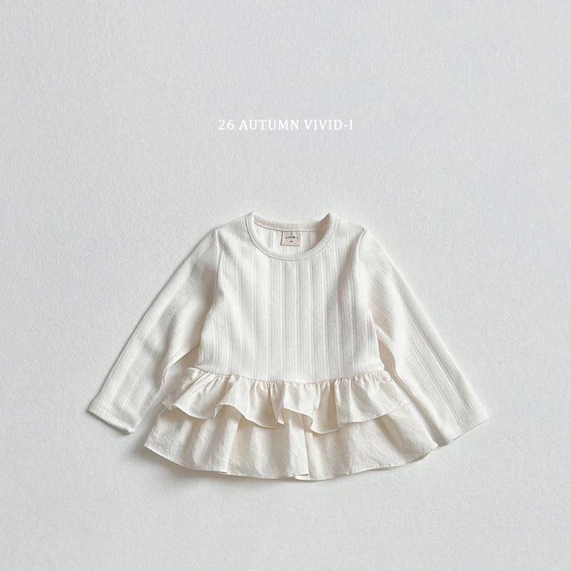 Vivid I - Korean Children Fashion - #childrensboutique - Eyelet Frill Tee - 5
