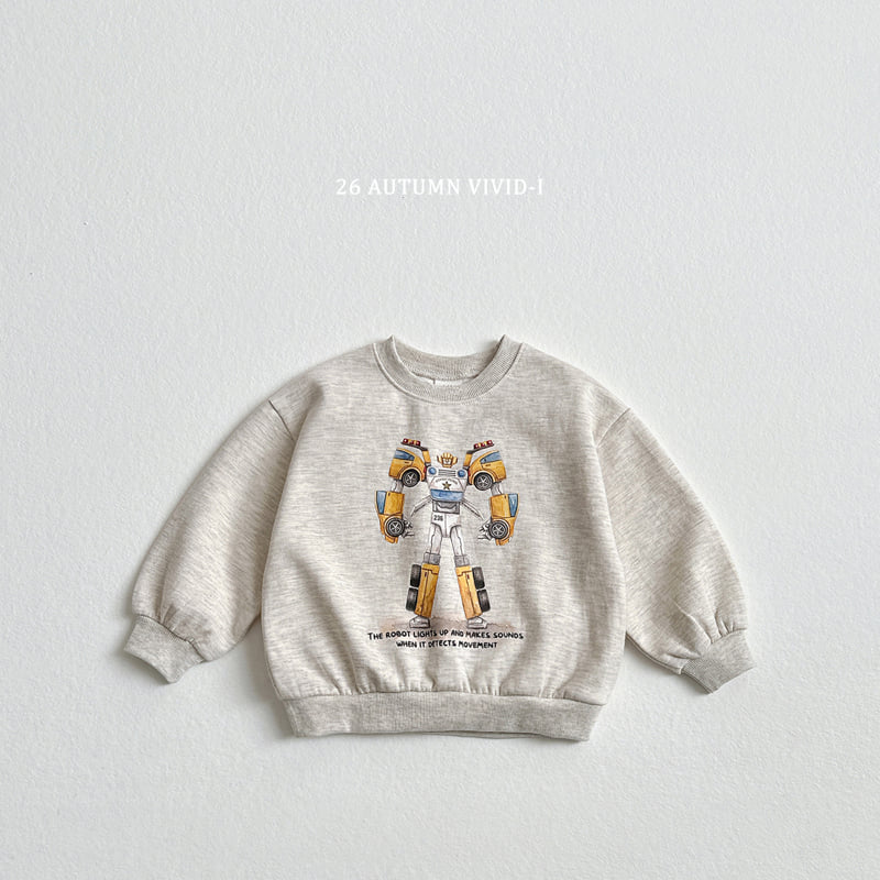 Vivid I - Korean Children Fashion - #childofig - Vintage Robot Sweatshirt - 4