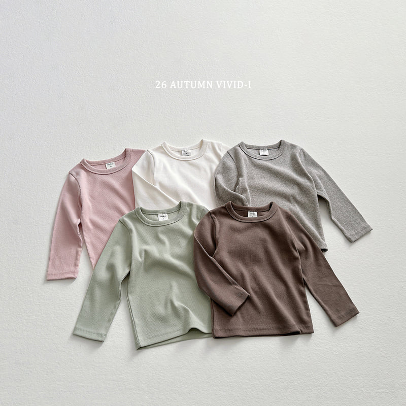 Vivid I - Korean Children Fashion - #childrensboutique - Slim Ribbed Tee