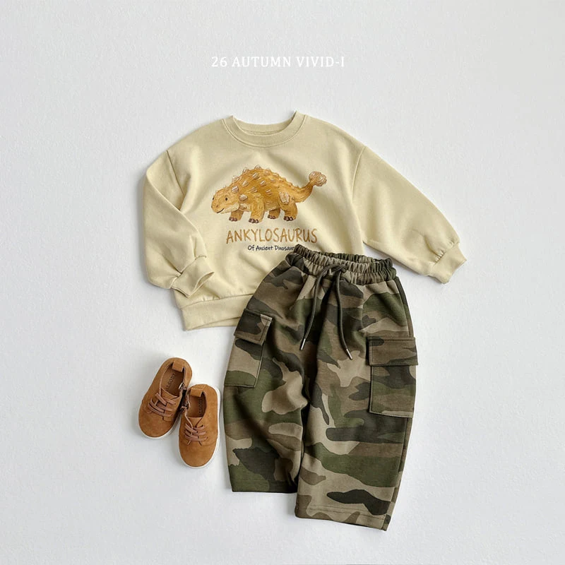 Vivid I - Korean Children Fashion - #childrensboutique - Painting Dino Sweatshirt - 10