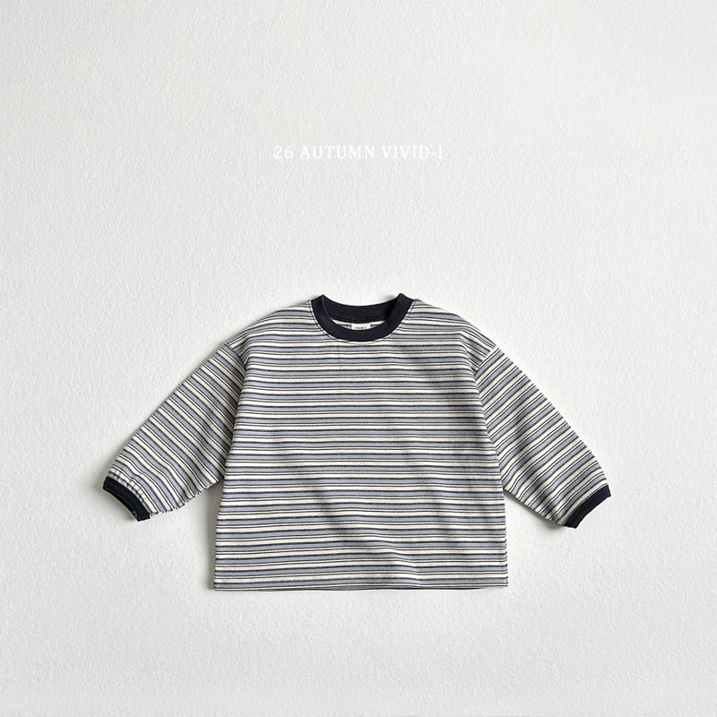 Vivid I - Korean Children Fashion - #designkidswear - Colorblock Multi Stripe Tee - 6