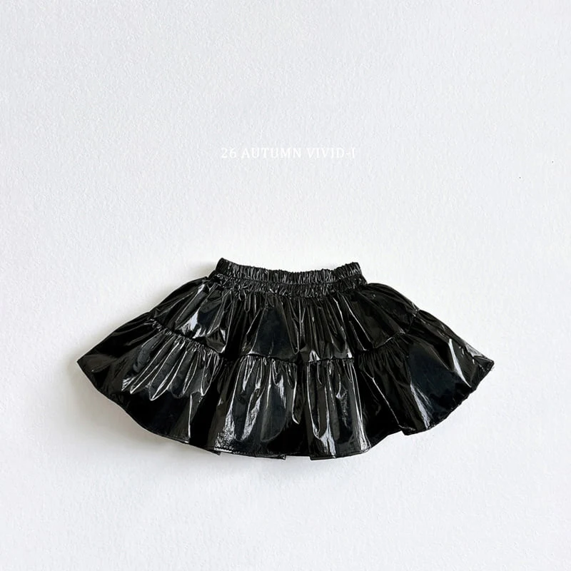 Vivid I - Korean Children Fashion - #designkidswear - Popcorn Glossy Flare Skirt - 5