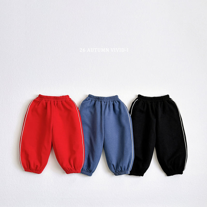 Vivid I - Korean Children Fashion - #designkidswear - Line Training Jogger Pants