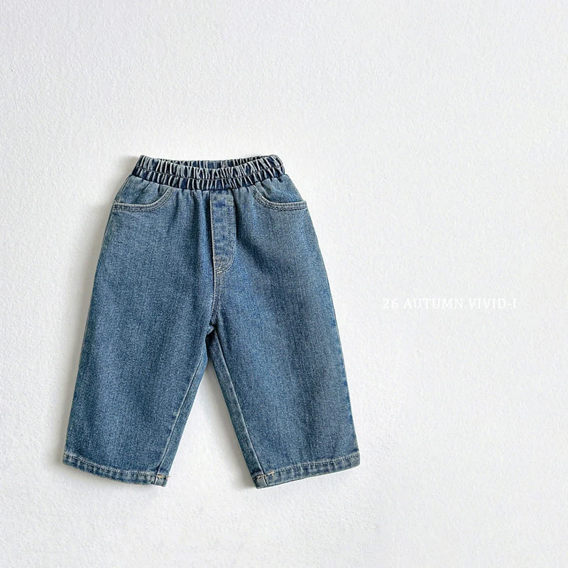 Vivid I - Korean Children Fashion - #designkidswear - Standard Denim Pants - 7
