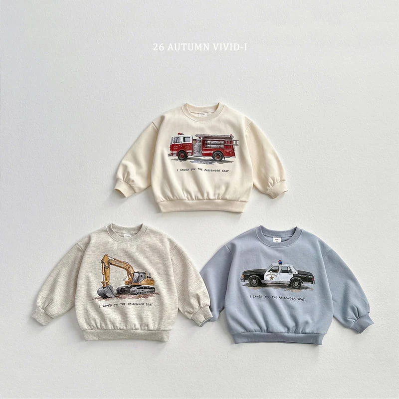 Vivid I - Korean Children Fashion - #designkidswear - Retro Car Sweatshirt - 3