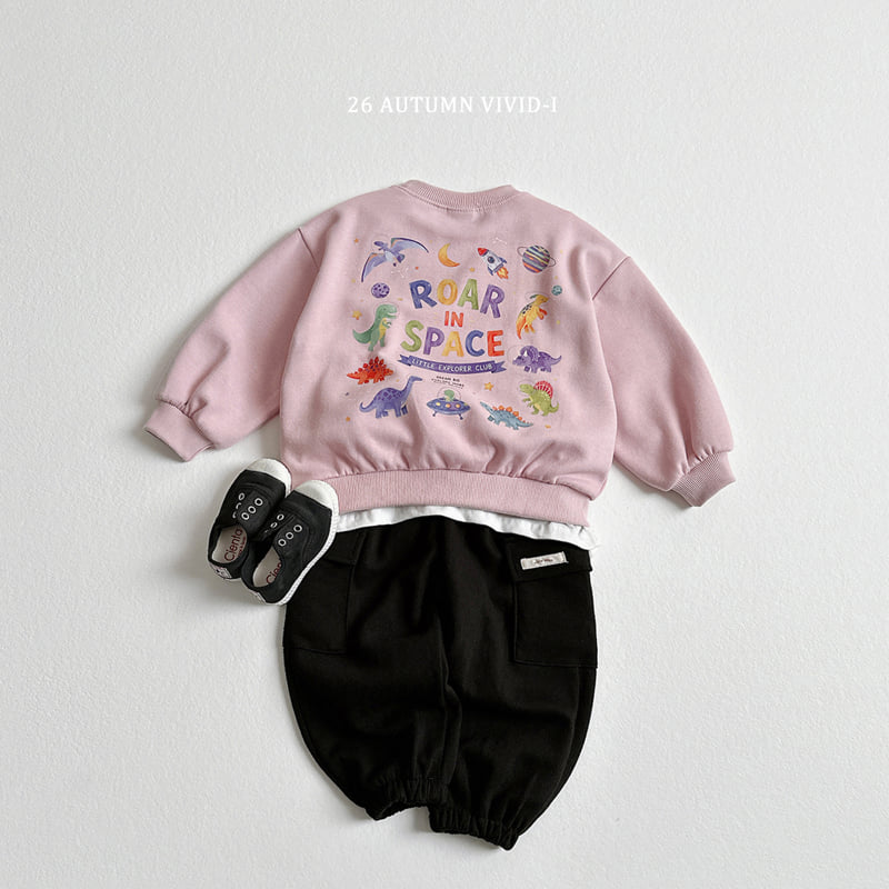 Vivid I - Korean Children Fashion - #designkidswear - Space Dino Sweatshirt - 12