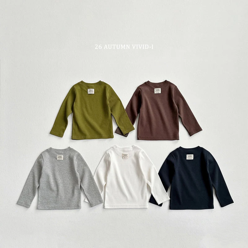 Vivid I - Korean Children Fashion - #designkidswear - Label Ribbed Tee - 3