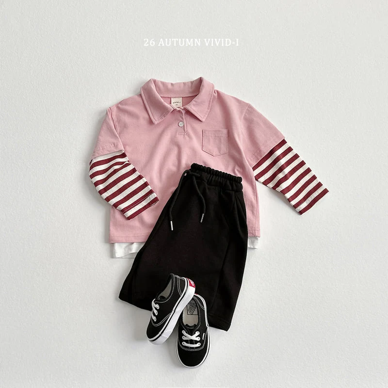 Vivid I - Korean Children Fashion - #designkidswear - Color Layered Tee - 11