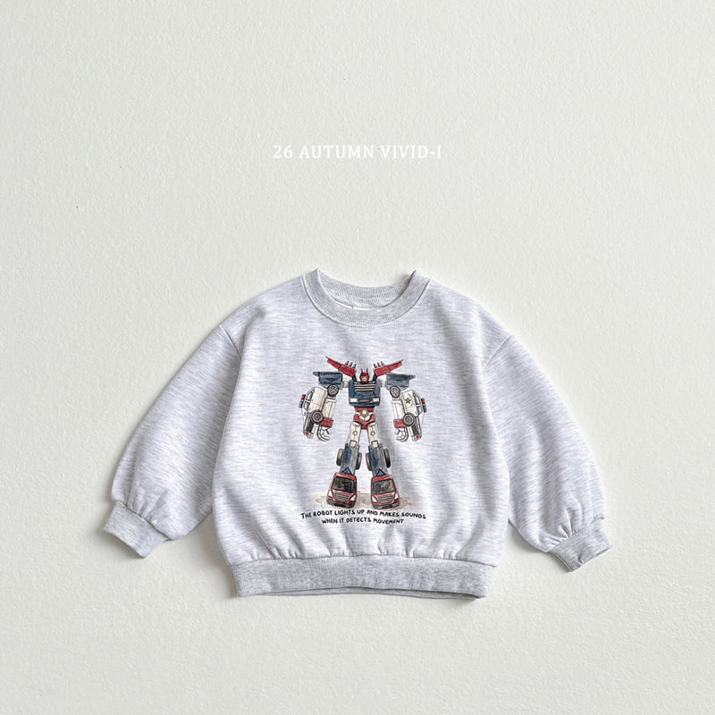 Vivid I - Korean Children Fashion - #designkidswear - Vintage Robot Sweatshirt - 5