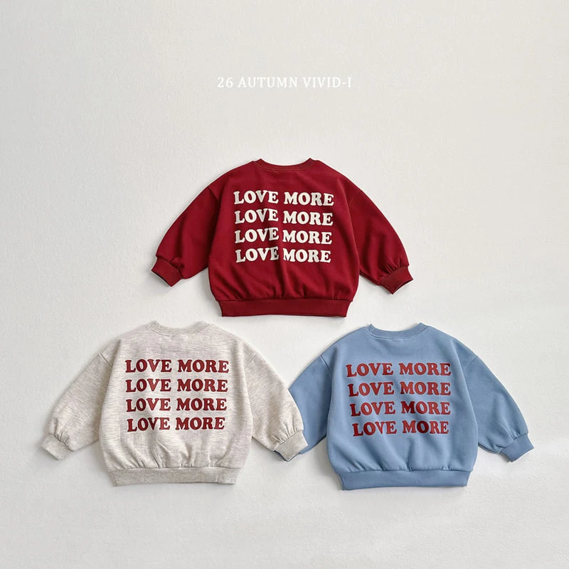Vivid I - Korean Children Fashion - #designkidswear - Love More Sweatshirt - 3
