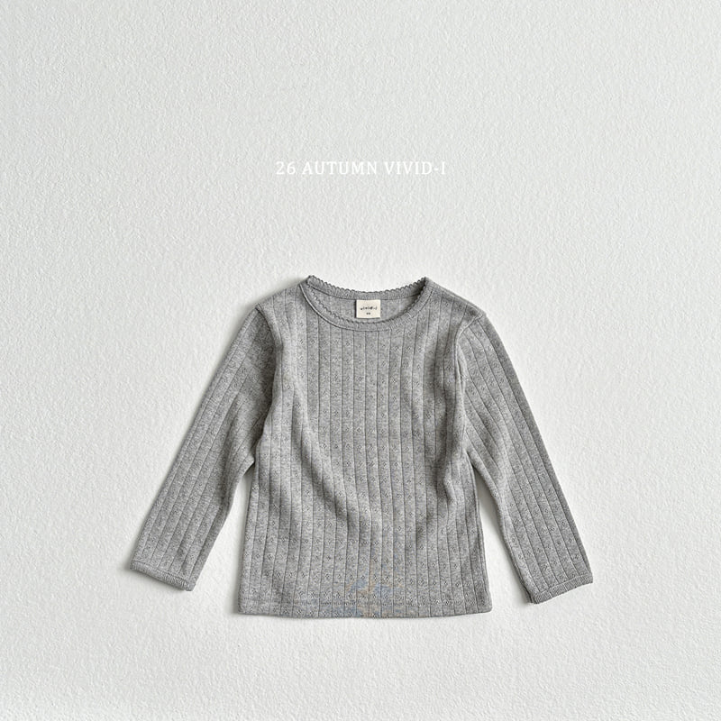 Vivid I - Korean Children Fashion - #designkidswear - Pincot Eyelet Tee - 7