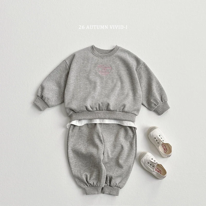 Vivid I - Korean Children Fashion - #designkidswear - Heart Embroidery Set - 6