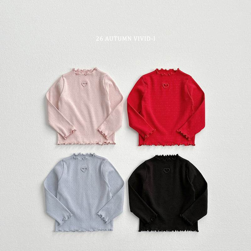 Vivid I - Korean Children Fashion - #designkidswear - Heart Eyelet Tee - 3