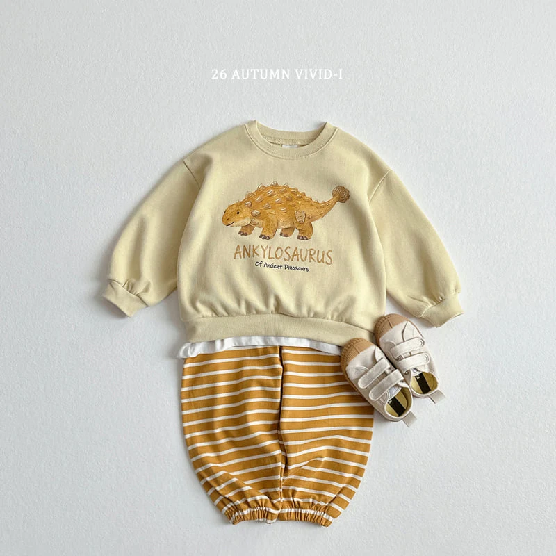 Vivid I - Korean Children Fashion - #designkidswear - Painting Dino Sweatshirt - 11