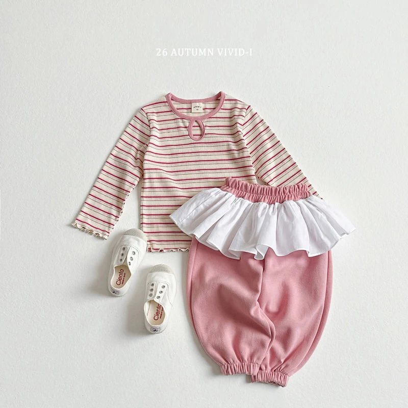 Vivid I - Korean Children Fashion - #discoveringself - Stripe Hole Tee - 10