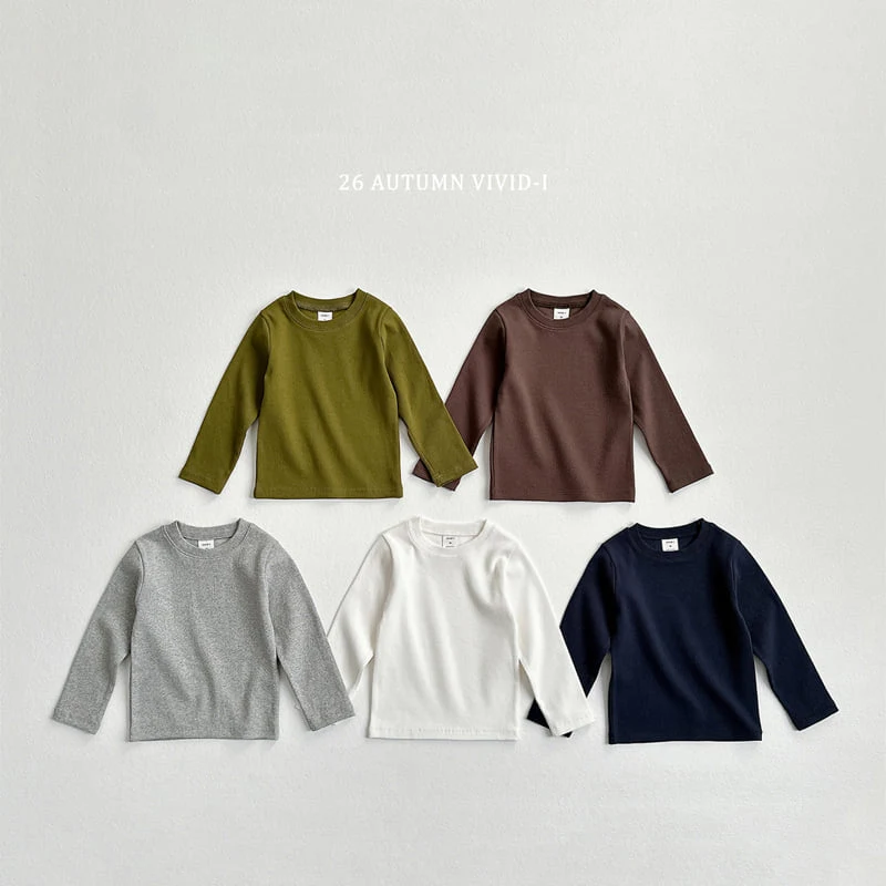 Vivid I - Korean Children Fashion - #designkidswear - Label Ribbed Tee - 4