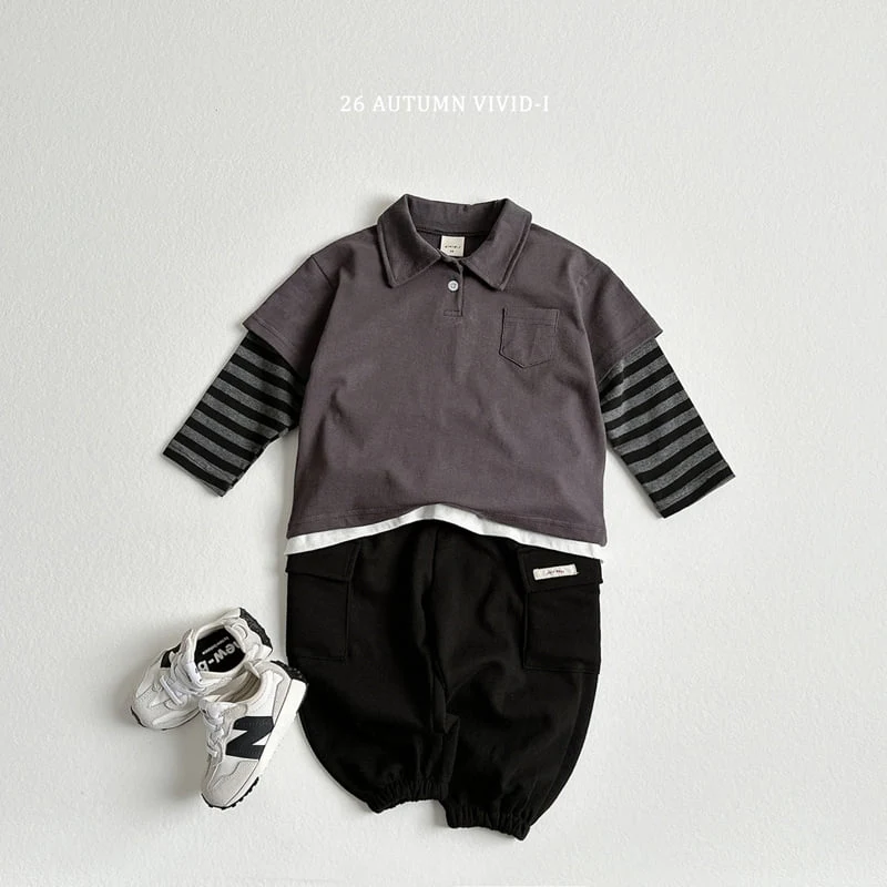 Vivid I - Korean Children Fashion - #discoveringself - Color Layered Tee - 12