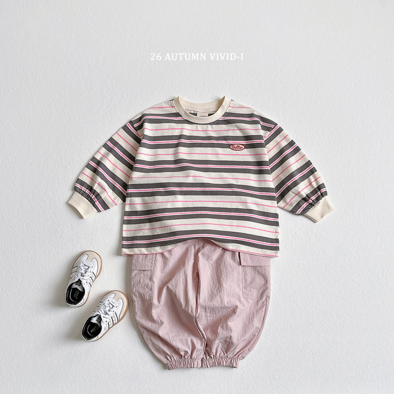 Vivid I - Korean Children Fashion - #discoveringself - Butter Stripe Tee - 8
