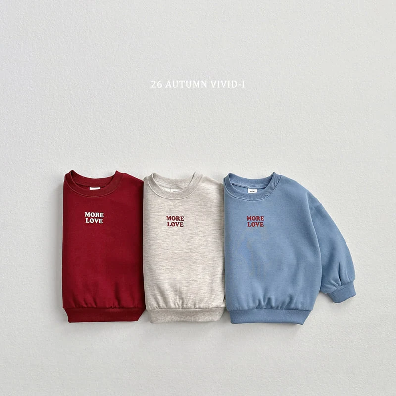 Vivid I - Korean Children Fashion - #designkidswear - Love More Sweatshirt - 4