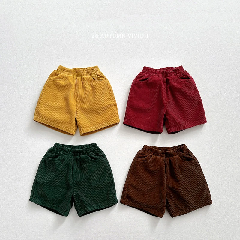 Vivid I - Korean Children Fashion - #discoveringself - Corduroy Shorts - 3