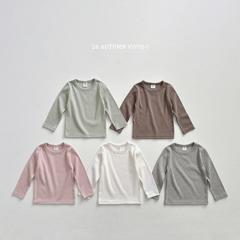 Vivid I - Korean Children Fashion - #discoveringself - Slim Ribbed Tee - 3