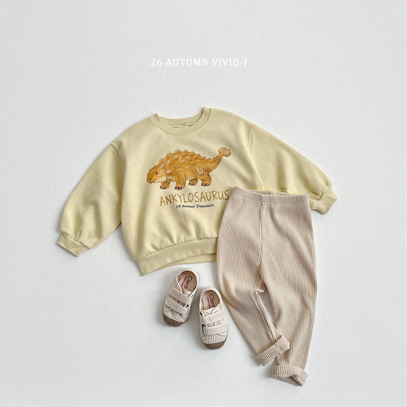 Vivid I - Korean Children Fashion - #discoveringself - Painting Dino Sweatshirt - 12