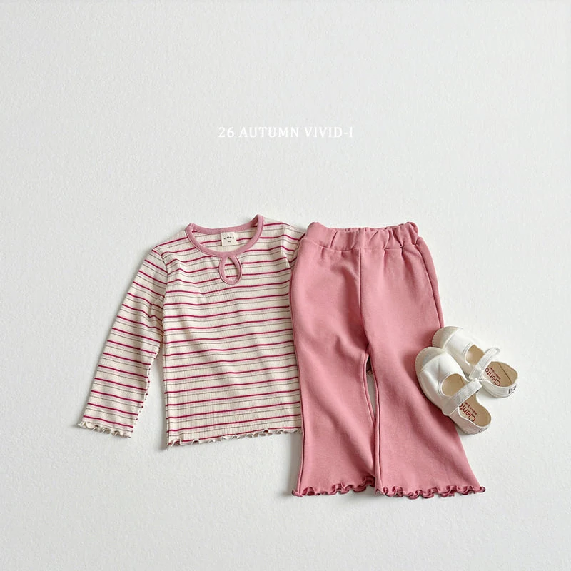 Vivid I - Korean Children Fashion - #fashionkids - Stripe Hole Tee - 11
