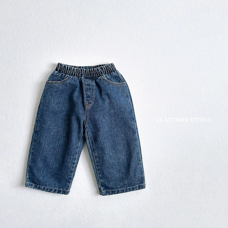 Vivid I - Korean Children Fashion - #fashionkids - Cut-Line Denim Pants - 7