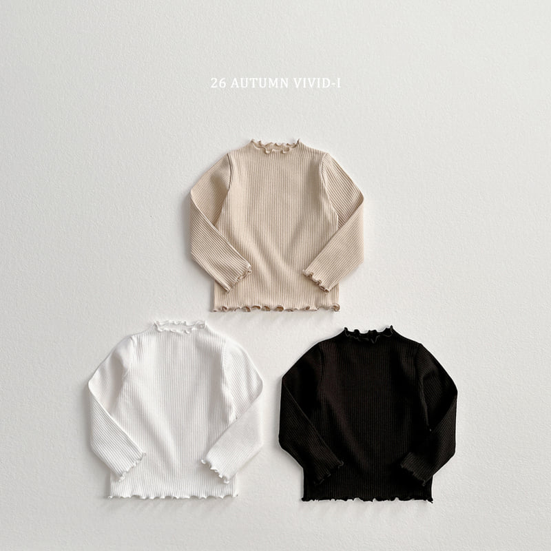 Vivid I - Korean Children Fashion - #fashionkids - Soft Ribbed Lalla Tee