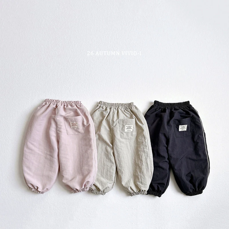 Vivid I - Korean Children Fashion - #discoveringself - Label Crinkle Jogger Pants - 4