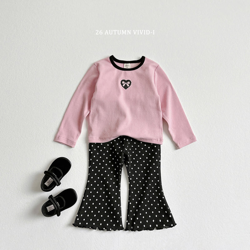 Vivid I - Korean Children Fashion - #fashionkids - Ribbon Heart Spandex Tee - 11