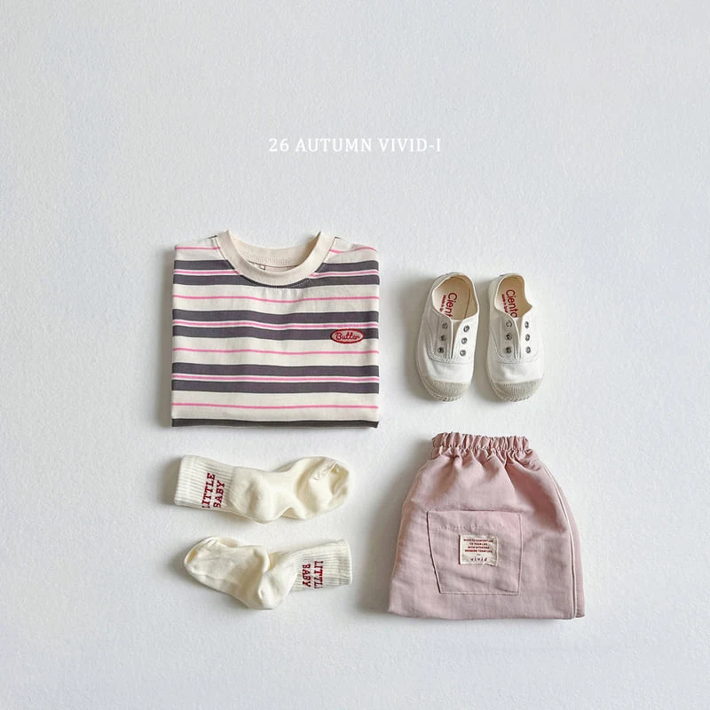 Vivid I - Korean Children Fashion - #fashionkids - Butter Stripe Tee - 9
