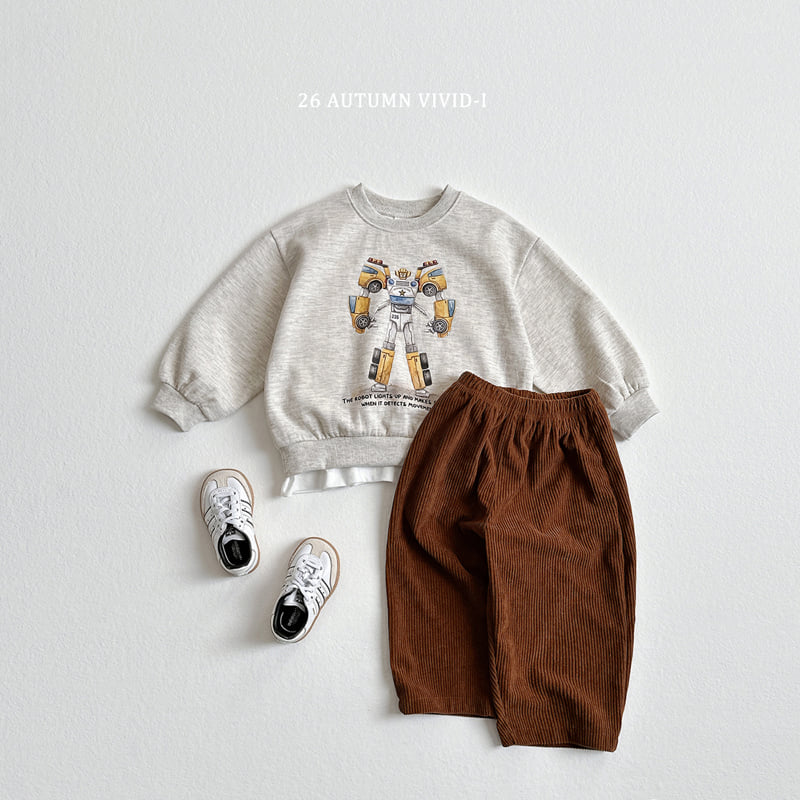 Vivid I - Korean Children Fashion - #fashionkids - Vintage Robot Sweatshirt - 7