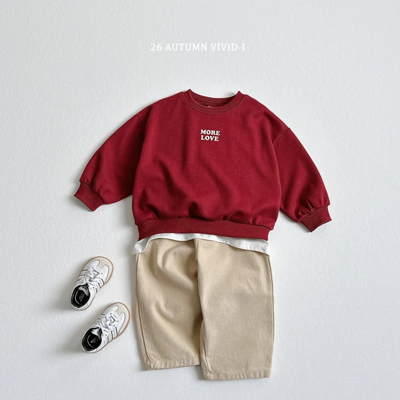 Vivid I - Korean Children Fashion - #fashionkids - Love More Sweatshirt - 5