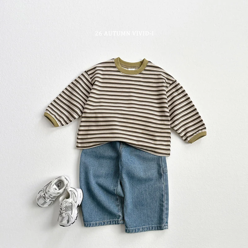 Vivid I - Korean Children Fashion - #kidsshorts - Colorblock Multi Stripe Tee - 9
