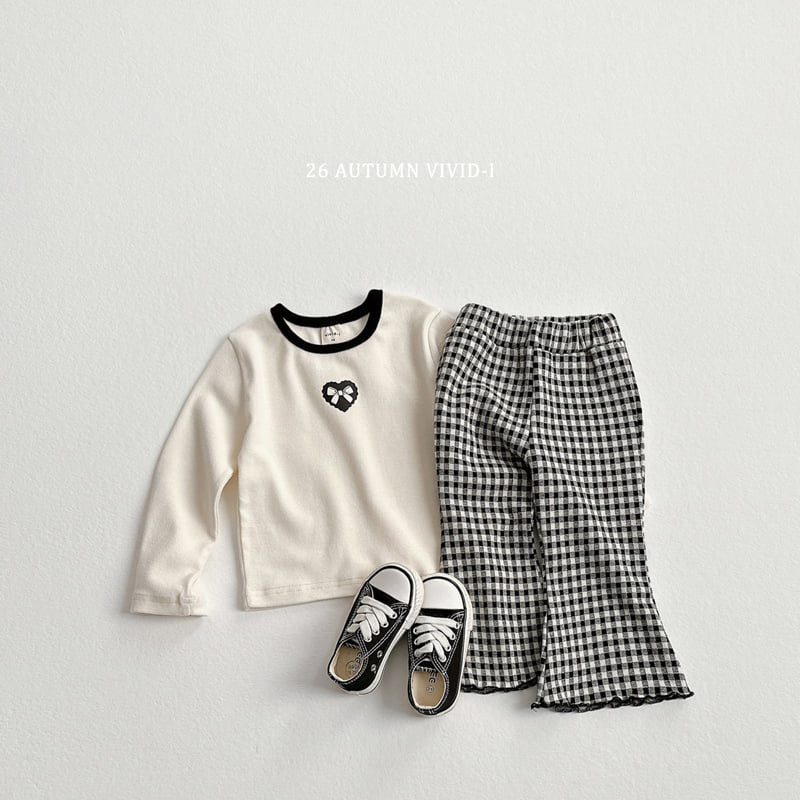 Vivid I - Korean Children Fashion - #kidsshorts - Ribbon Heart Spandex Tee - 12