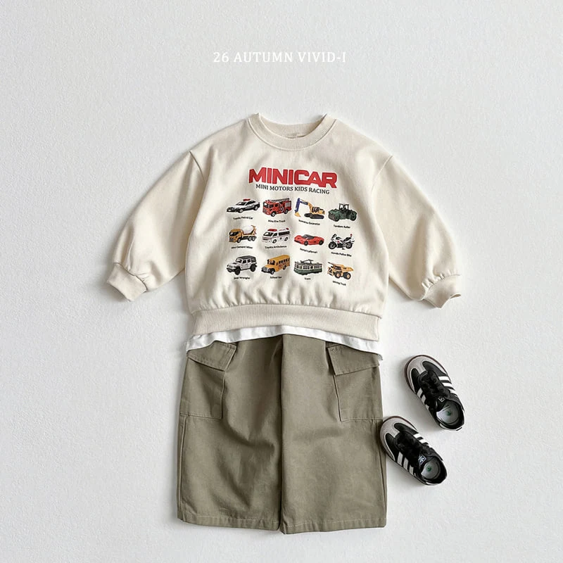 Vivid I - Korean Children Fashion - #kidsshorts - Mini Moters Sweatshirt - 11