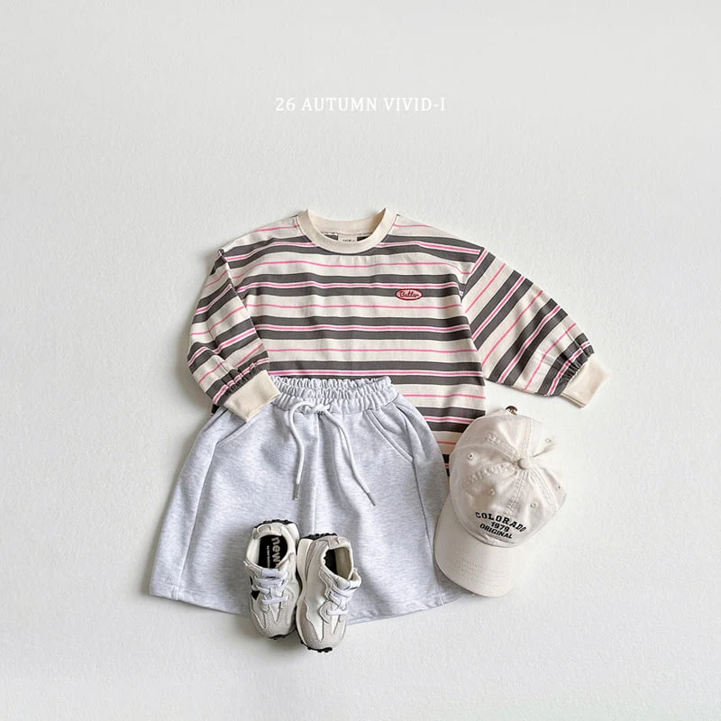 Vivid I - Korean Children Fashion - #kidsshorts - Butter Stripe Tee - 10