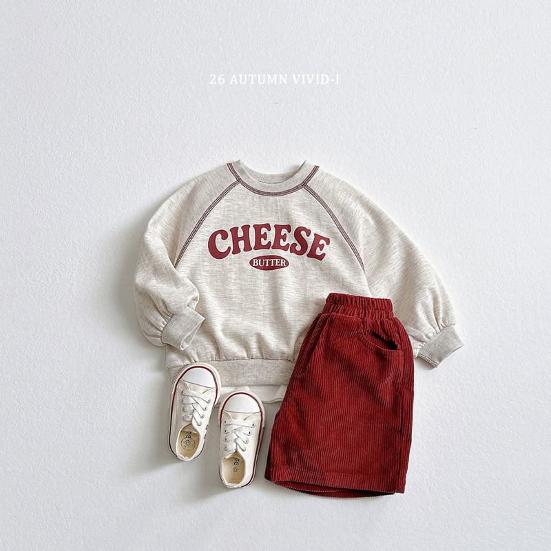 Vivid I - Korean Children Fashion - #kidsshorts - Cheese Stitch Sweatshirt - 9