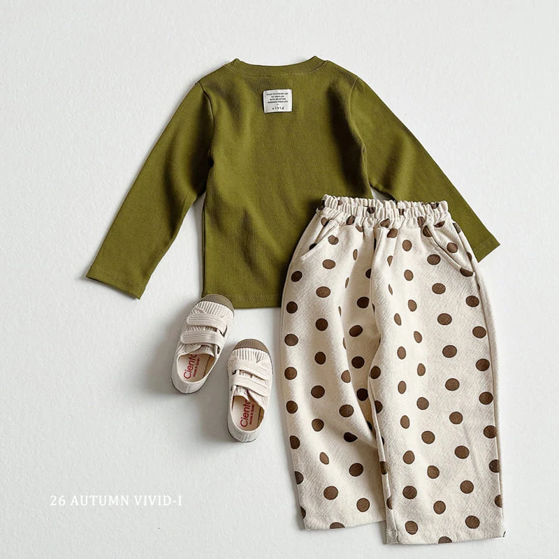 Vivid I - Korean Children Fashion - #kidsshorts - Twill Pattern Pants - 6