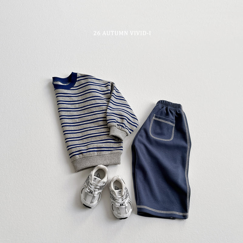 Vivid I - Korean Children Fashion - #kidsshorts - Multi Colorblock Stripe Sweatshirt - 12