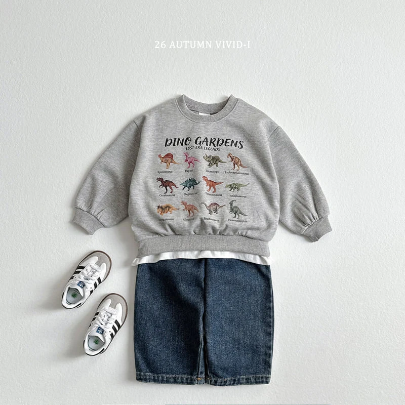 Vivid I - Korean Children Fashion - #kidsshorts - Dino Park Sweatshirt - 7