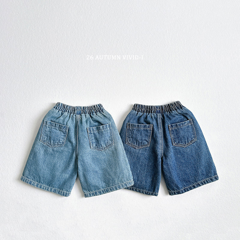 Vivid I - Korean Children Fashion - #kidsshorts - Denim Shorts - 3