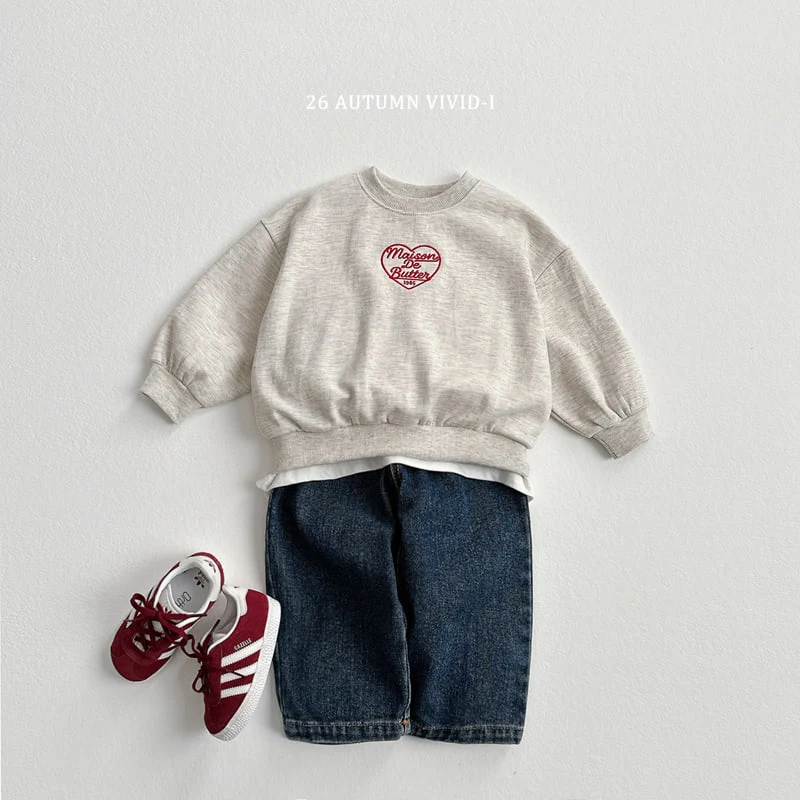 Vivid I - Korean Children Fashion - #kidsshorts - Heart Embroidery Set - 9