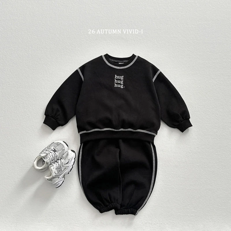 Vivid I - Korean Children Fashion - #kidsshorts - Hug Stitch Set - 7